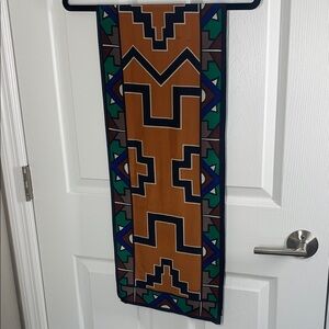 Echo silk scarf with aztec southwestern print